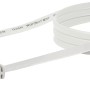 Schwaiger CAT-6-Netzwerkflachkabel, weiß, 3 m mit RJ45-Stecker für platzsparende Netzwerkverbindung.