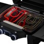 Enders Elektrogrill eUrban Pro 2 Turbo Mobil mit geöffnetem Deckel und sichtbaren Heizelementen.