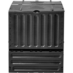 Schwarzer Garantia Komposter Comfort Eco-King mit 600 l Fassungsvermögen.