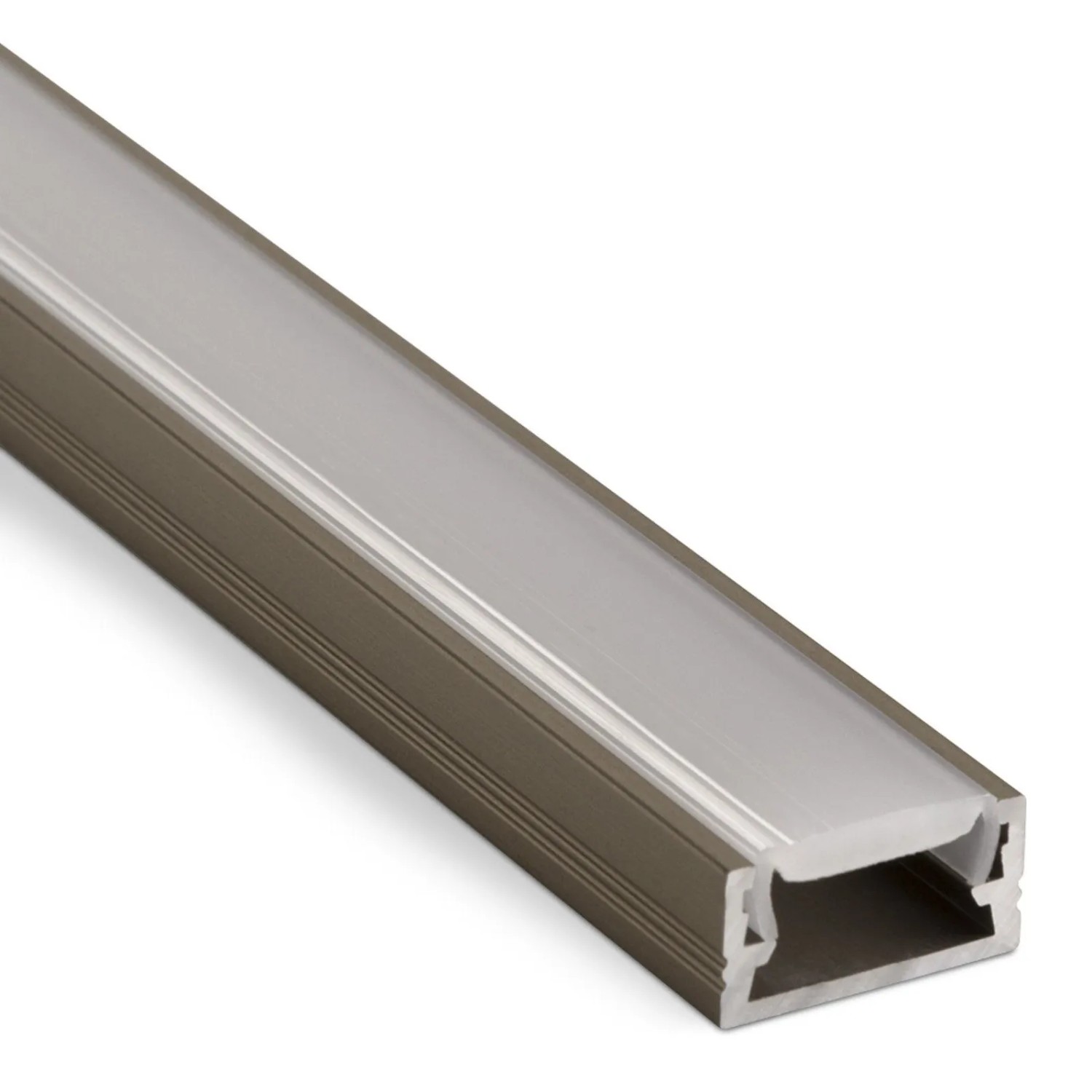 SOTECH LED Profil 11 Edelstahloptik 2m Klar für LED Streifen