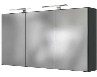 OBI Held Bari Graphit 120 cm mit Spiegelschrank Türen Softclose bei kaufen