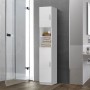 Weißer ML-Design Badezimmerschrank Hochschrank (30x190x25 cm) mit Regalfach im Badezimmer.