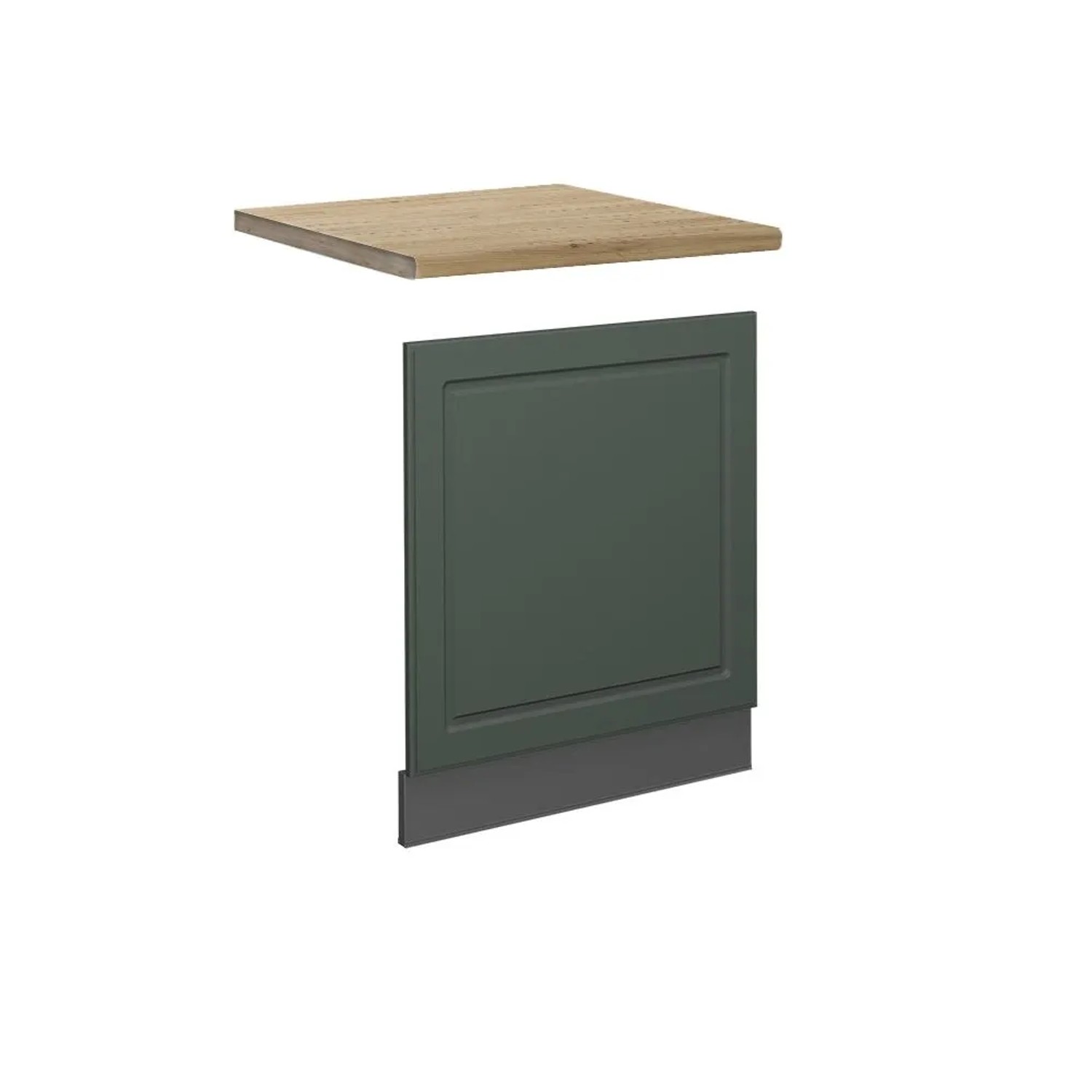 Vicco Frontblende Fame-Line Grün-Gold Landhaus Anthrazit 60 cm AP Eiche