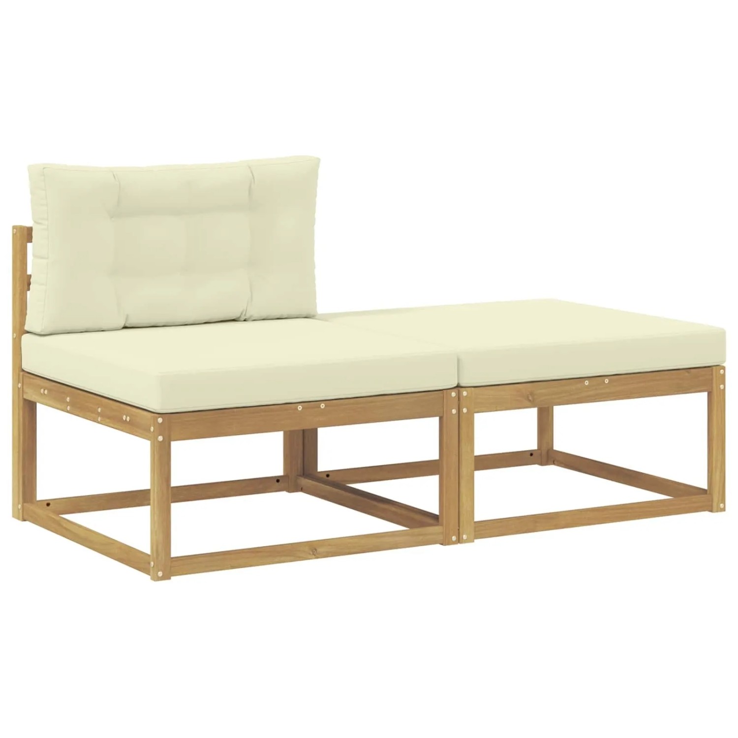 vidaXL 2 Stück Outdoor-Fußhocker Polyester Weiß 901551