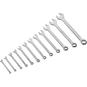 12-teiliges Gabelringschlüssel-Set (6-22 mm) aus Chrom-Vanadium-Stahl für Schrauben und Muttern.