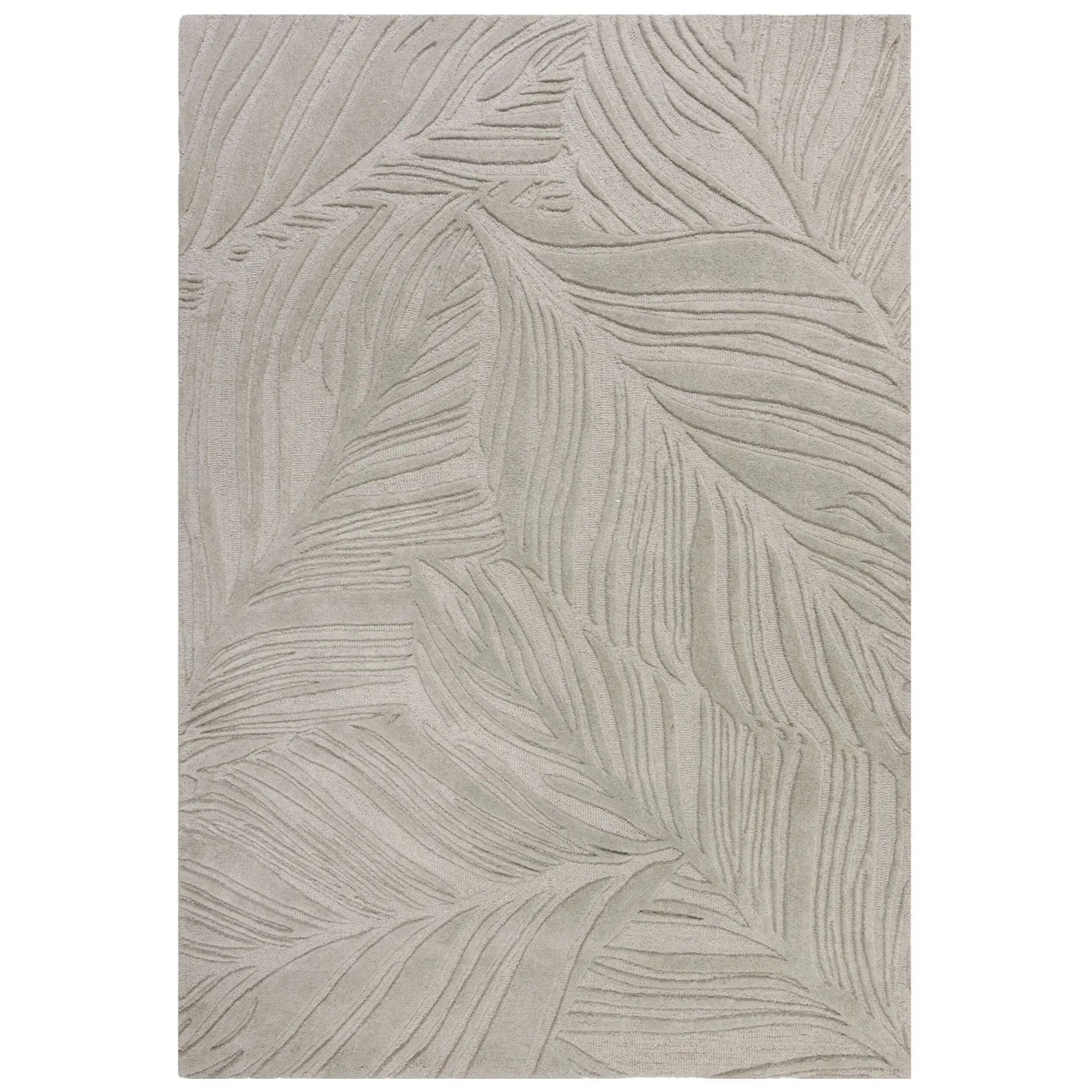 Flair Rugs Wollteppich Lino Leaf 200 cm x 290 cm Grau