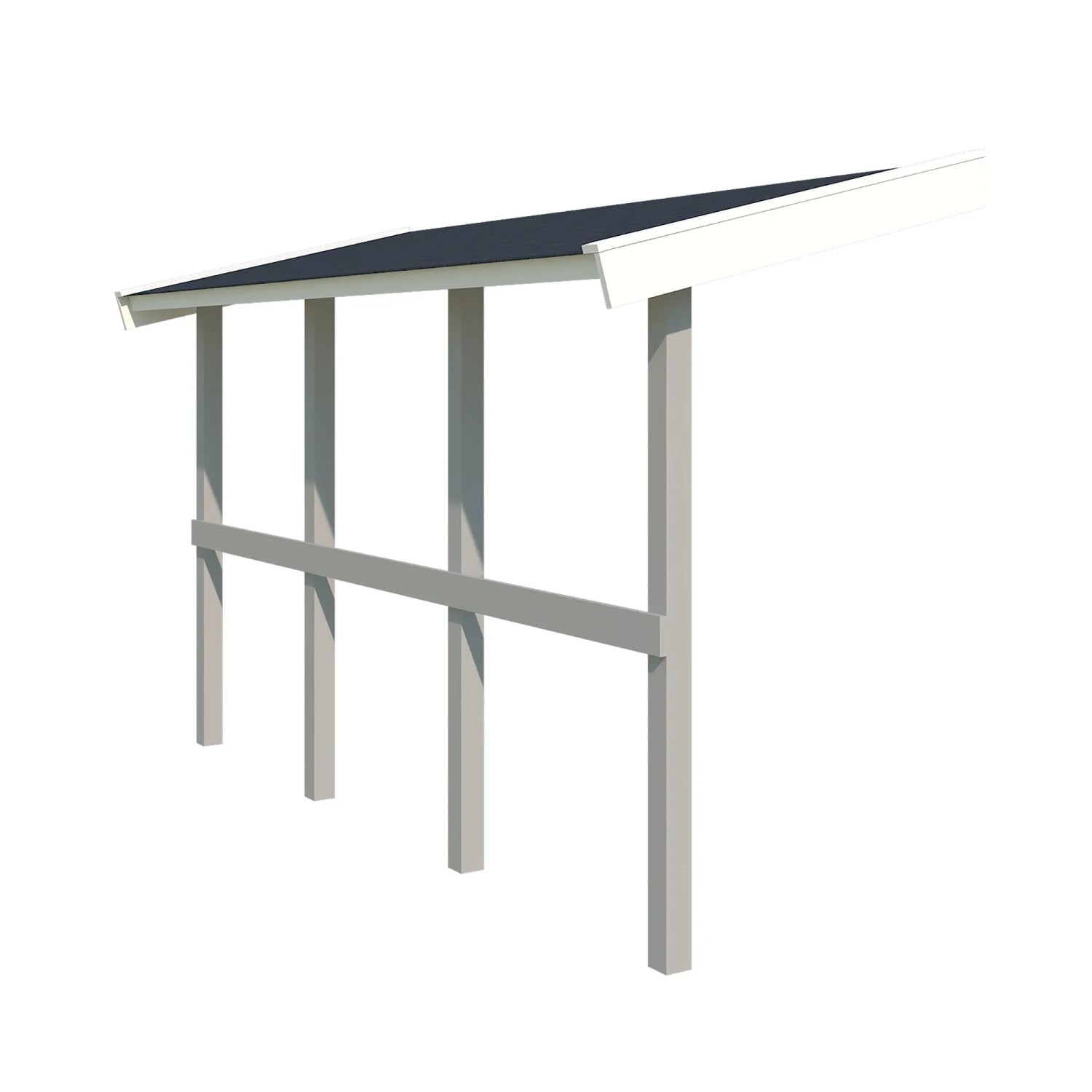 Lasita Schleppdach 90 cm x 300 cm Lichtgrau