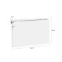 SoBuy Wandklapptisch FWT03-W, weiß, eingeklappt. Platzsparender Esstisch oder Kindermöbel.