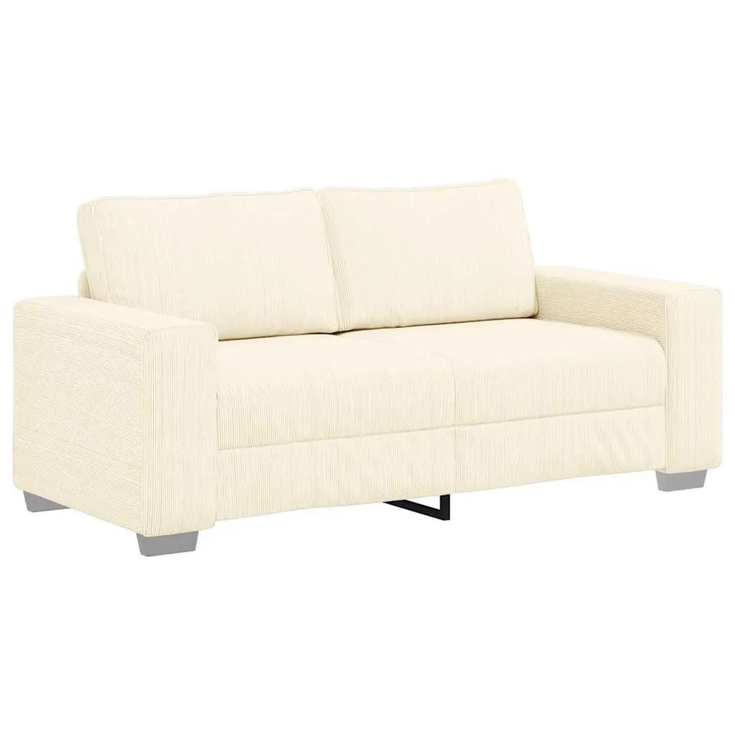 vidaXL Zweisitzer-Sofa Creme 140 cm Cordstoff 4105202 günstig online kaufen
