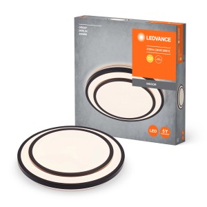 Ledvance LED-Deckenleuchte Orbis Berlin, schwarz, Ø 49,2 cm, mit Verpackung.