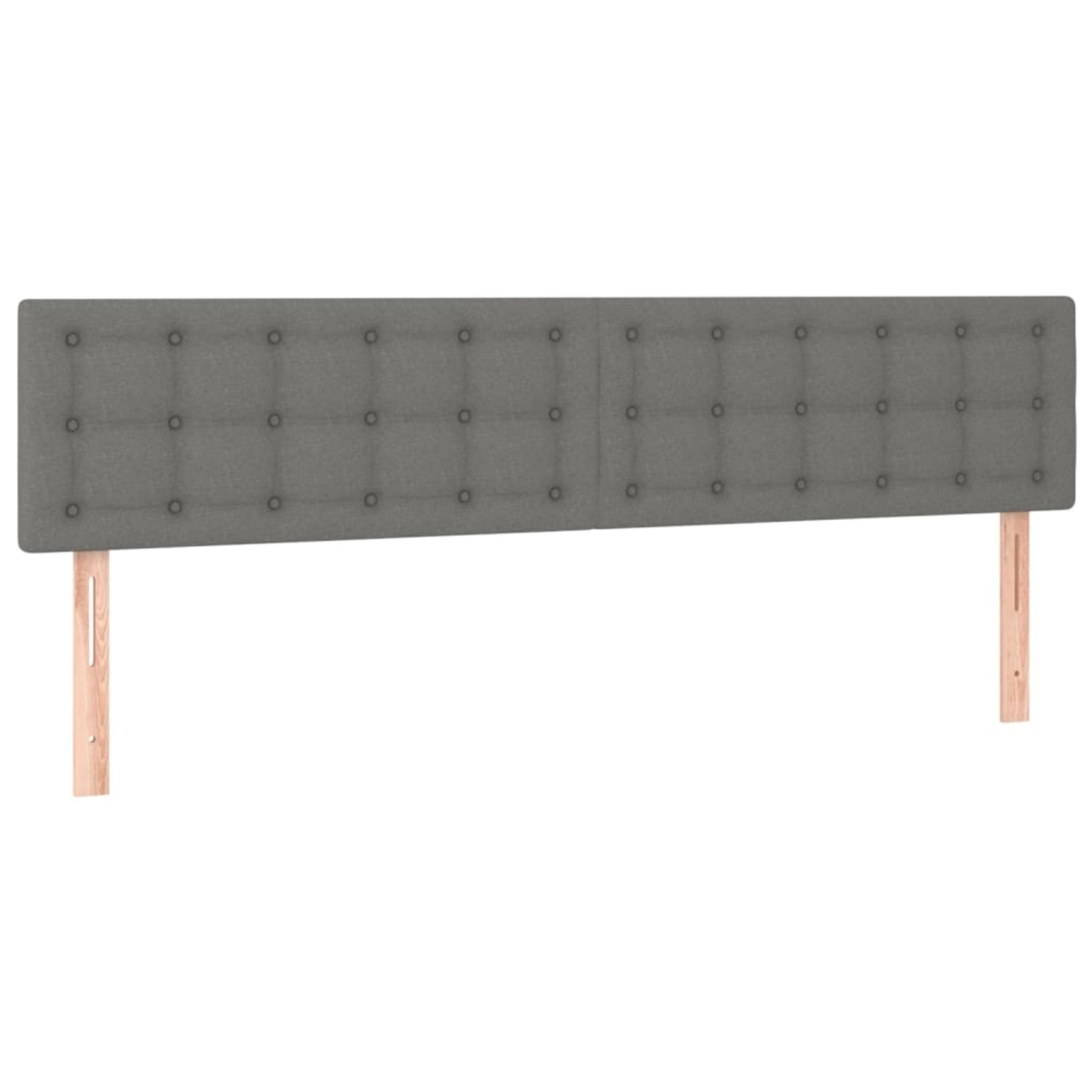 vidaXL LED Kopfteil Dunkelgrau 160x5x78/88 cm Stoff 3122053