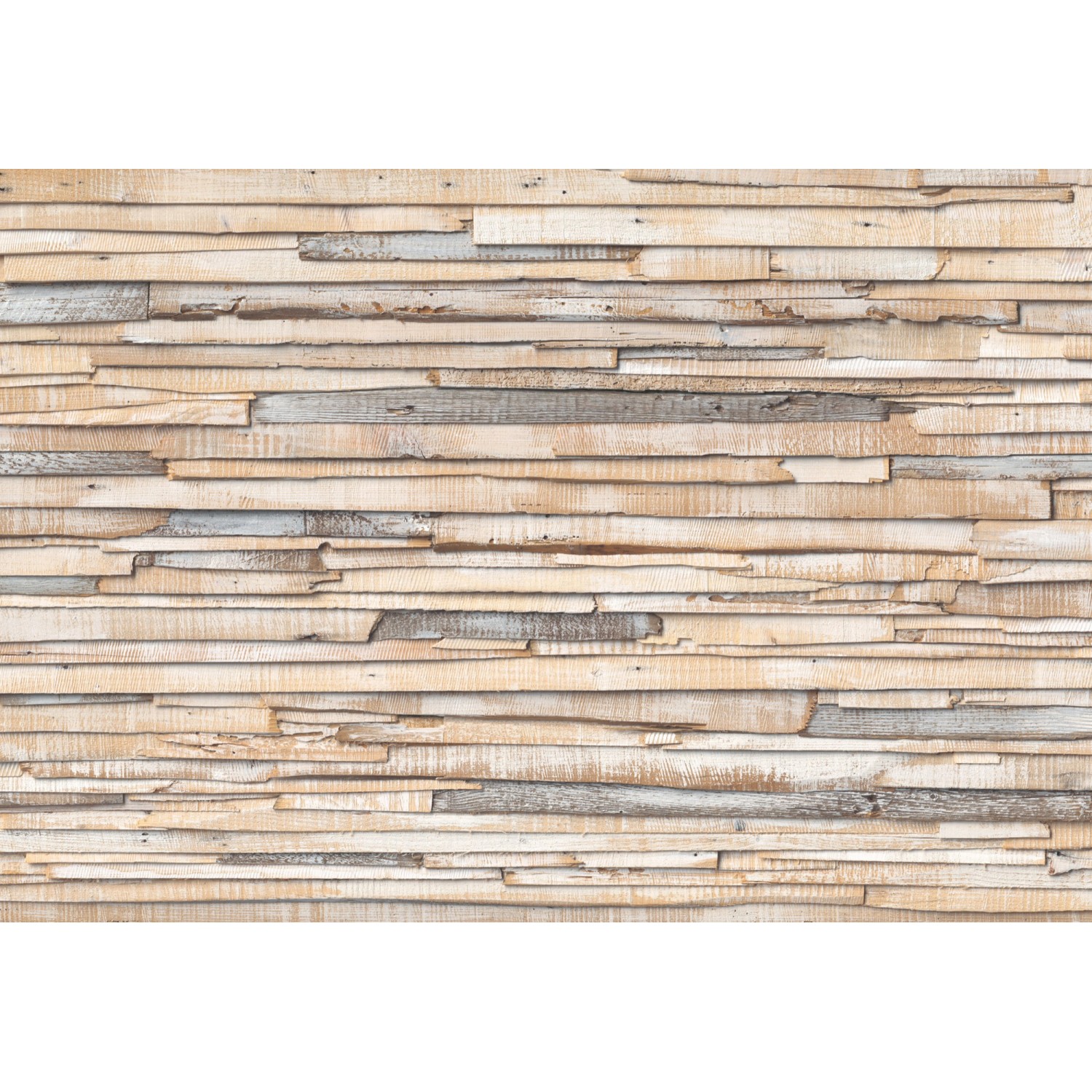 Komar Fototapete Whitewashed Wood 368 cm x 254 cm FSC®