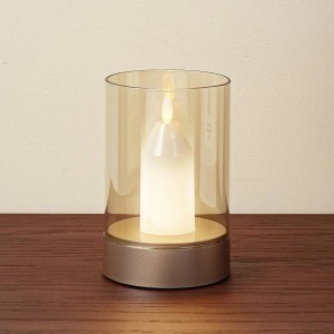 Lindby LED Tischlampe Lumana 10030580 Dimmbar Modern in Creme aus Glas 1-flammig Wohnzimmerleuchte