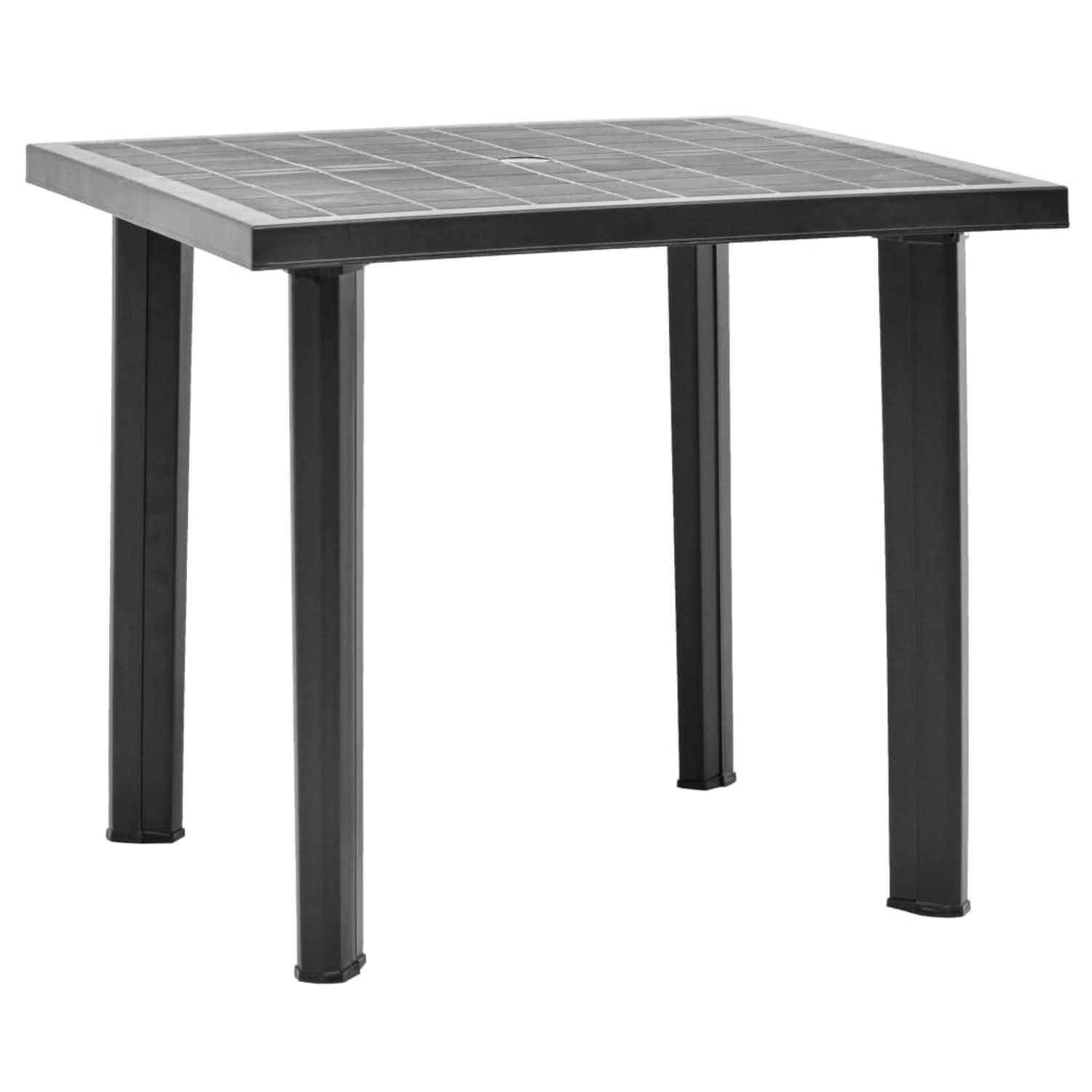 vidaXL Gartentisch Anthrazit 80x75x72 cm Kunststoff 48804