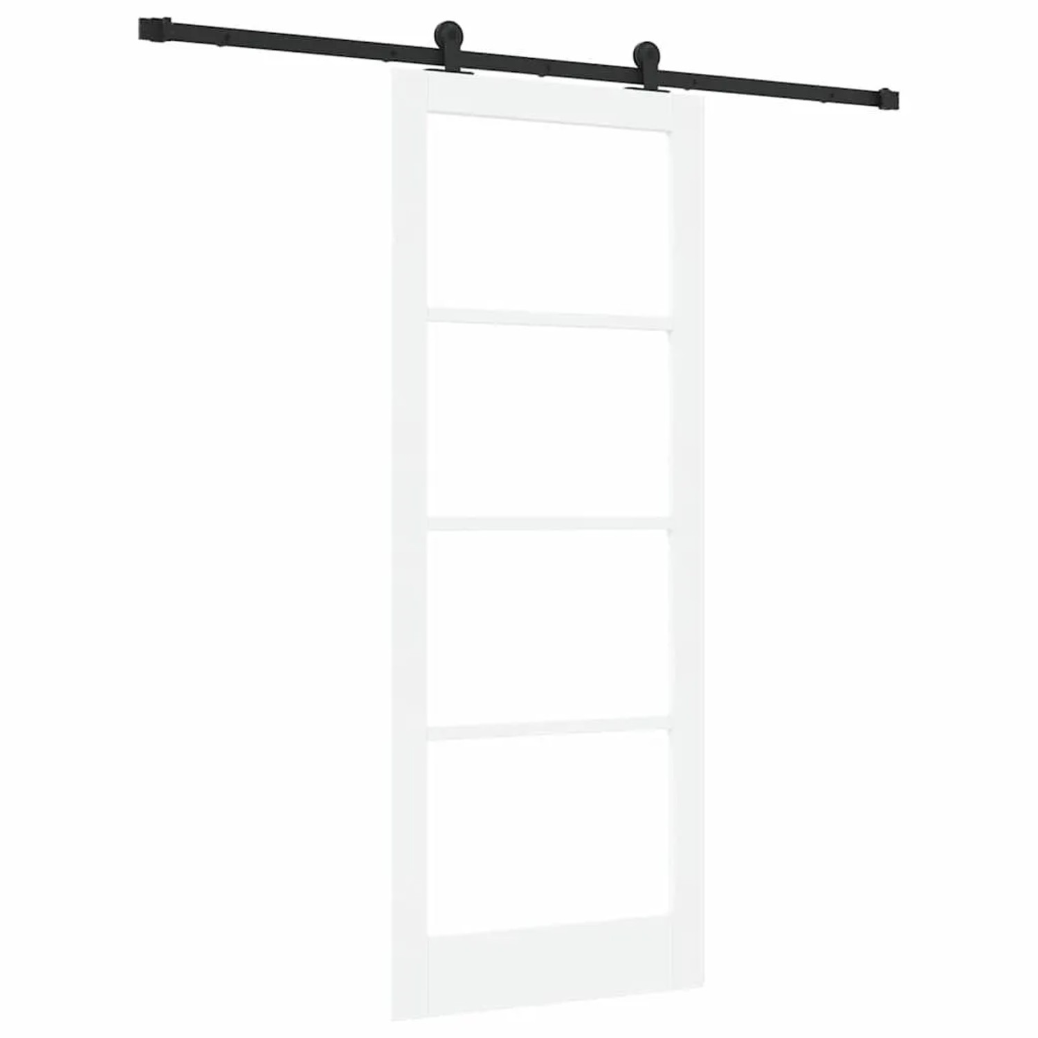 vidaXL Schiebetür ORKDAL Weiß und Schwarz 83 x 211 cm 3332028