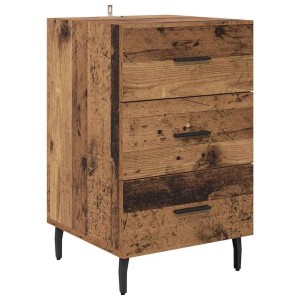 vidaXL Nachttisch mit Schubladen Altholz 40 x 40 x 66 cm Holzwerkstoff 882134