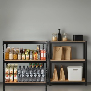 Relaxdays Schwerlastregal mit Werkbank Stahl MDF Schwarz Braun Höhenverstellbar 180 cm x 100 cm x 60 cm 15,2 kg