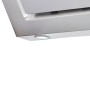 Detailaufnahme der Edelstahl-Dunstabzugshaube mit LED-Beleuchtung der Küchenzeile Florida.