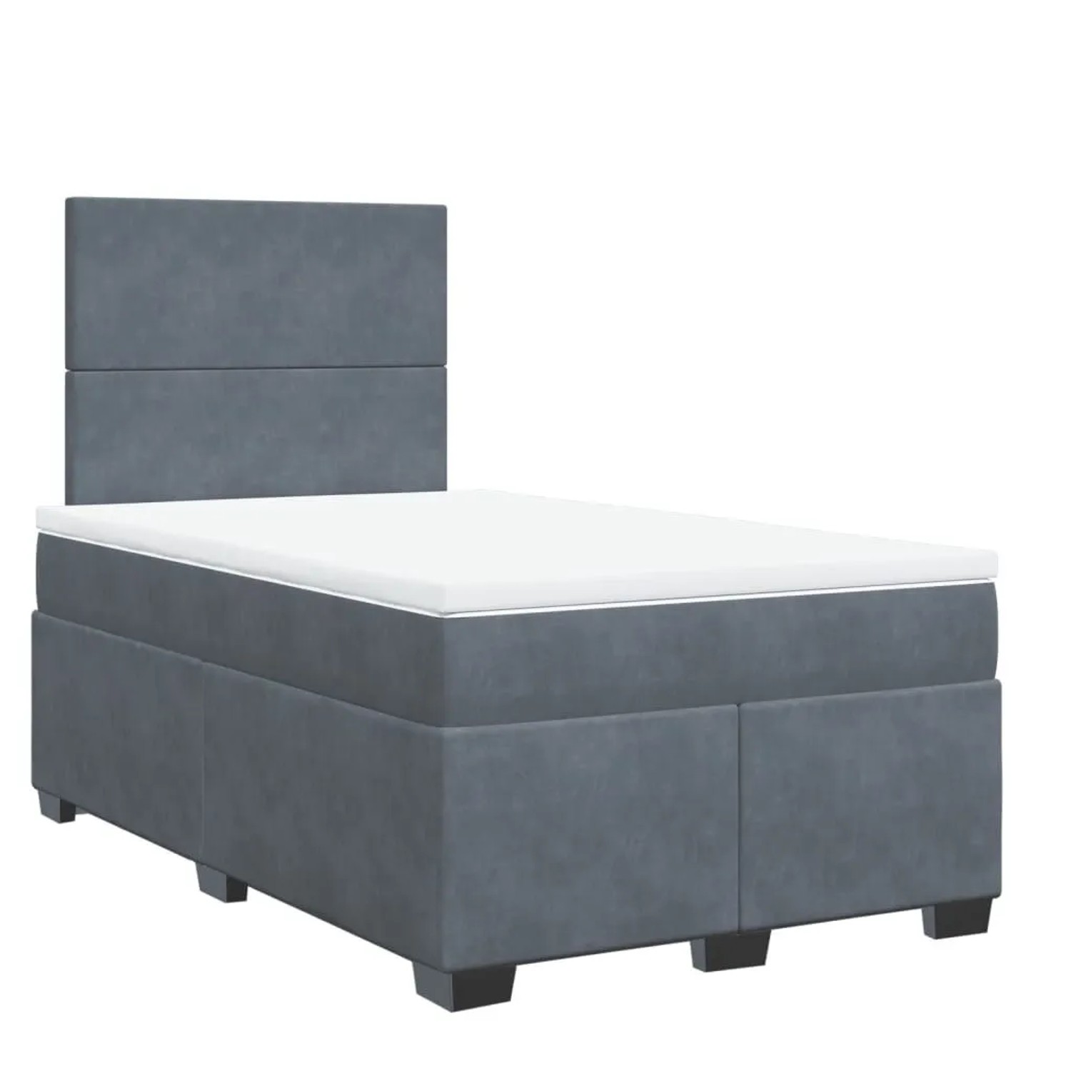 vidaXL Boxspringbett mit Matratze Dunkelgrau 120x190 cm Samt 3293153 günstig online kaufen