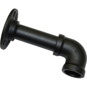 Schwarzer Gardinia Träger Industrial Home für 25 mm Gardinenstange, 10 cm lang.