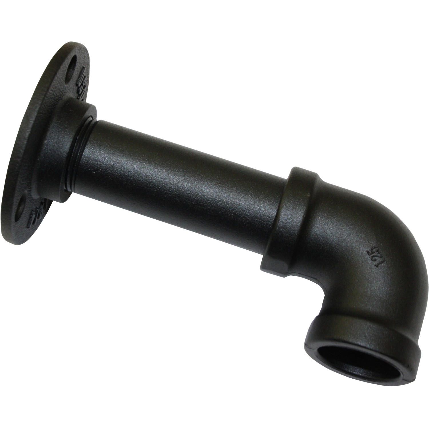 Schwarzer Gardinia Träger Industrial Home für 25 mm Gardinenstange, 10 cm lang.