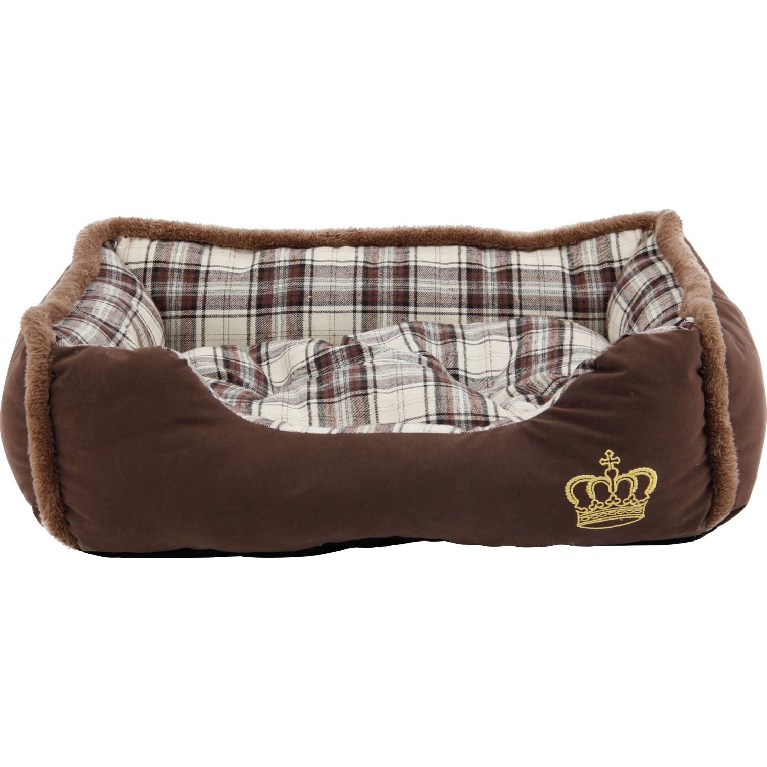 Heim Hunde- und Katzenbett Krone 75 cm x 58 cm x 19 cm