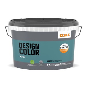 Eimer OBI Design Color Petrol, 2,5 l, matte, farbige Innenfarbe für Wände.