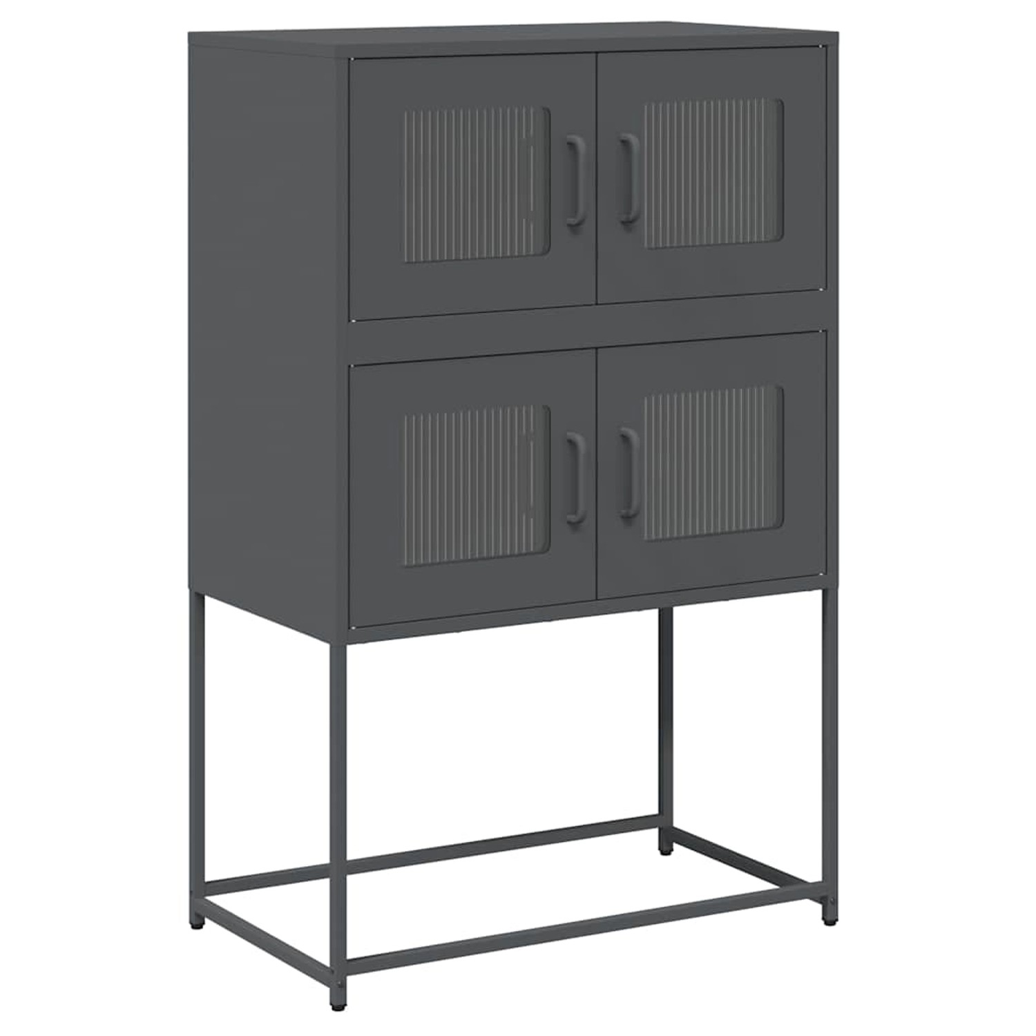 vidaXL Highboard Anthrazit 68x39x107 cm Stahl 853346 günstig online kaufen