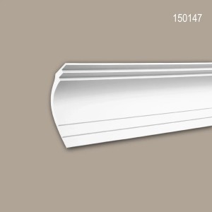 Weiße PROFHOME Eckleiste (Set): 4 Stuckleisten, 8 m Gesamtlänge. Zubehör für Paneele.