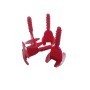 Rote LUX-TOOLS Gewindelaschen (2 mm, 250 Stk.) für Nivelliersystem zur Fliesenverlegung.