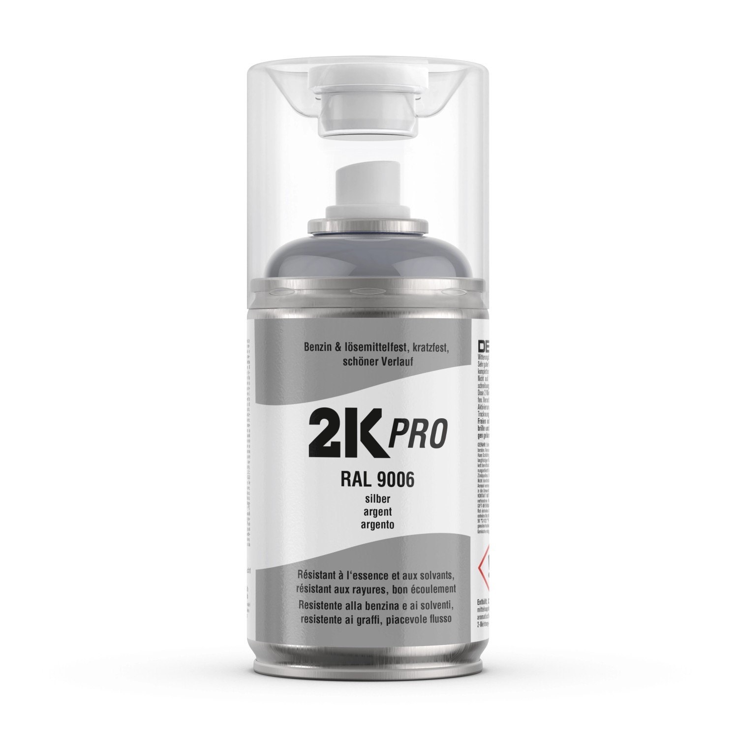 2K PRO Spraydose 250ml RAL9006 Silber Glanz