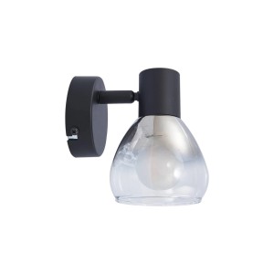 Lindby Wandleuchte Wandlampe Innen Pendura 10031152 Modern in Alu aus Glas 1-flammig E14 Wohnzimmerleuchte
