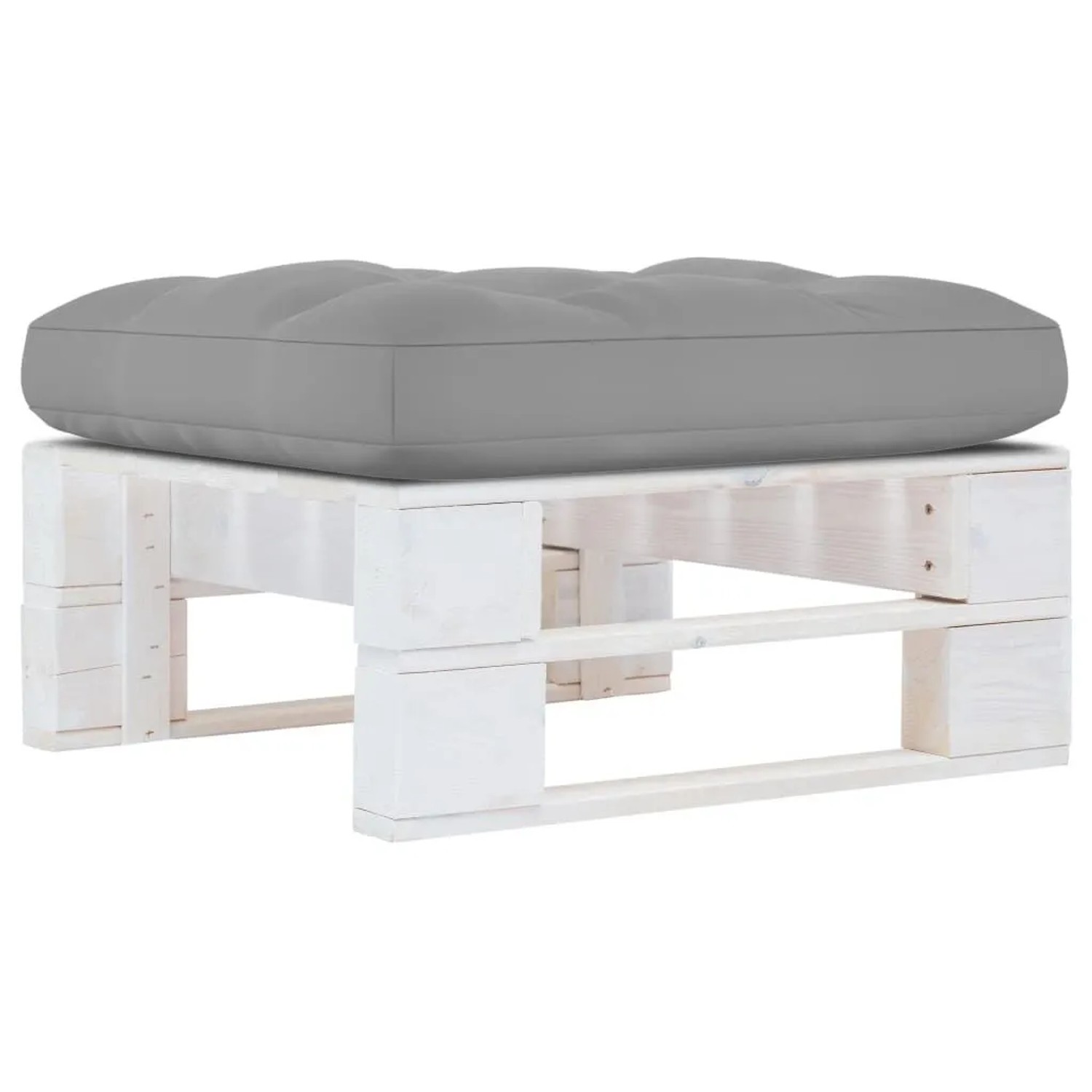 vidaXL Outdoor-Ottomane Paletten Imprägniertes Kiefernholz Weiß 3066423