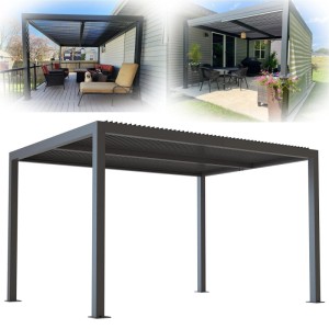 Purple Leaf Verstellbare Aluminium-Pergola Wetterschutz und UV-Schutz für Garten oder Terrasse