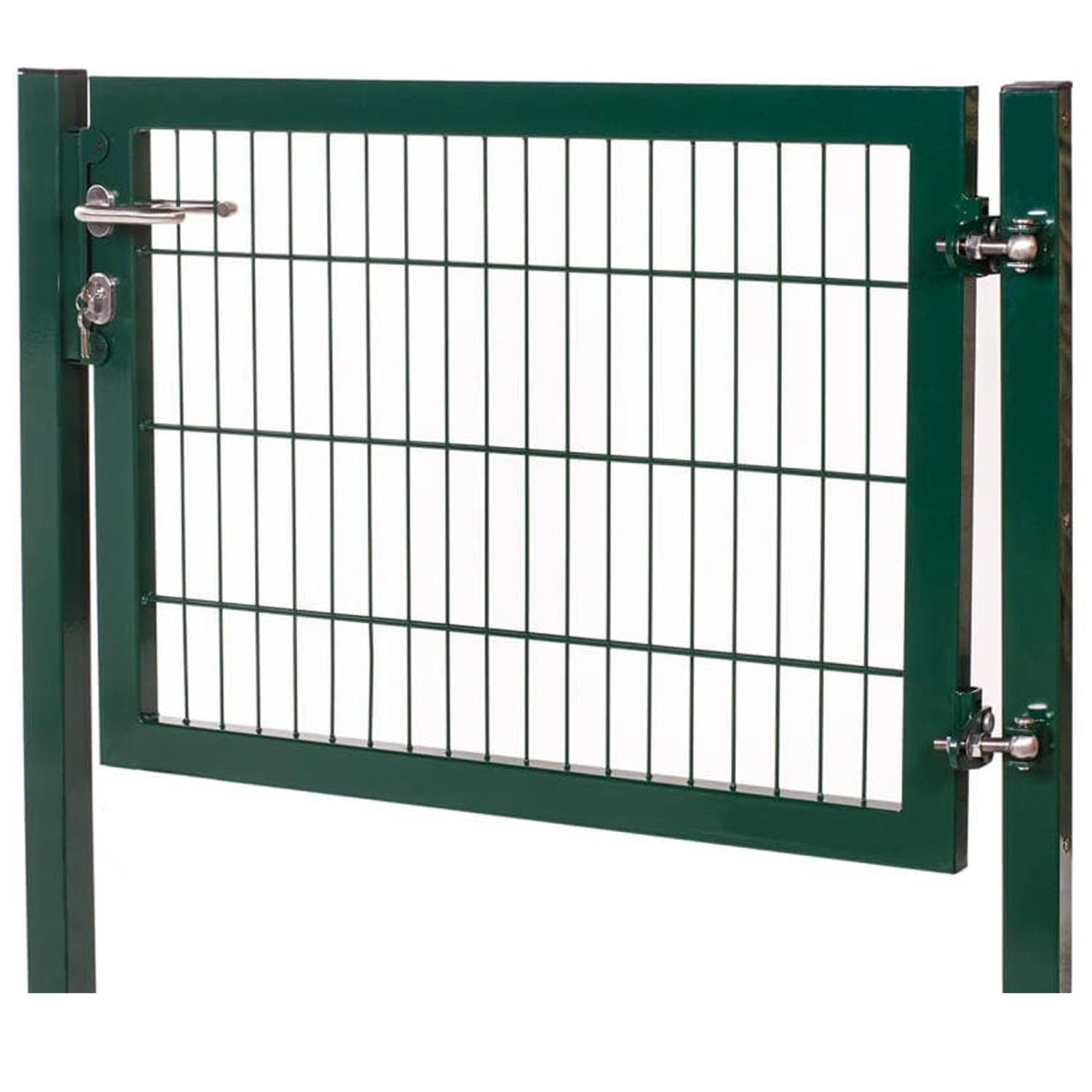 Gartentor Industrietor für Doppelstabzaun 8/6/8 mm Moosgrün 120 cm x