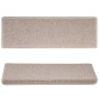 15er Set Stufenmatten in Taupe, rechteckig, 65x21 cm. Treppenschutz und Dekoration.