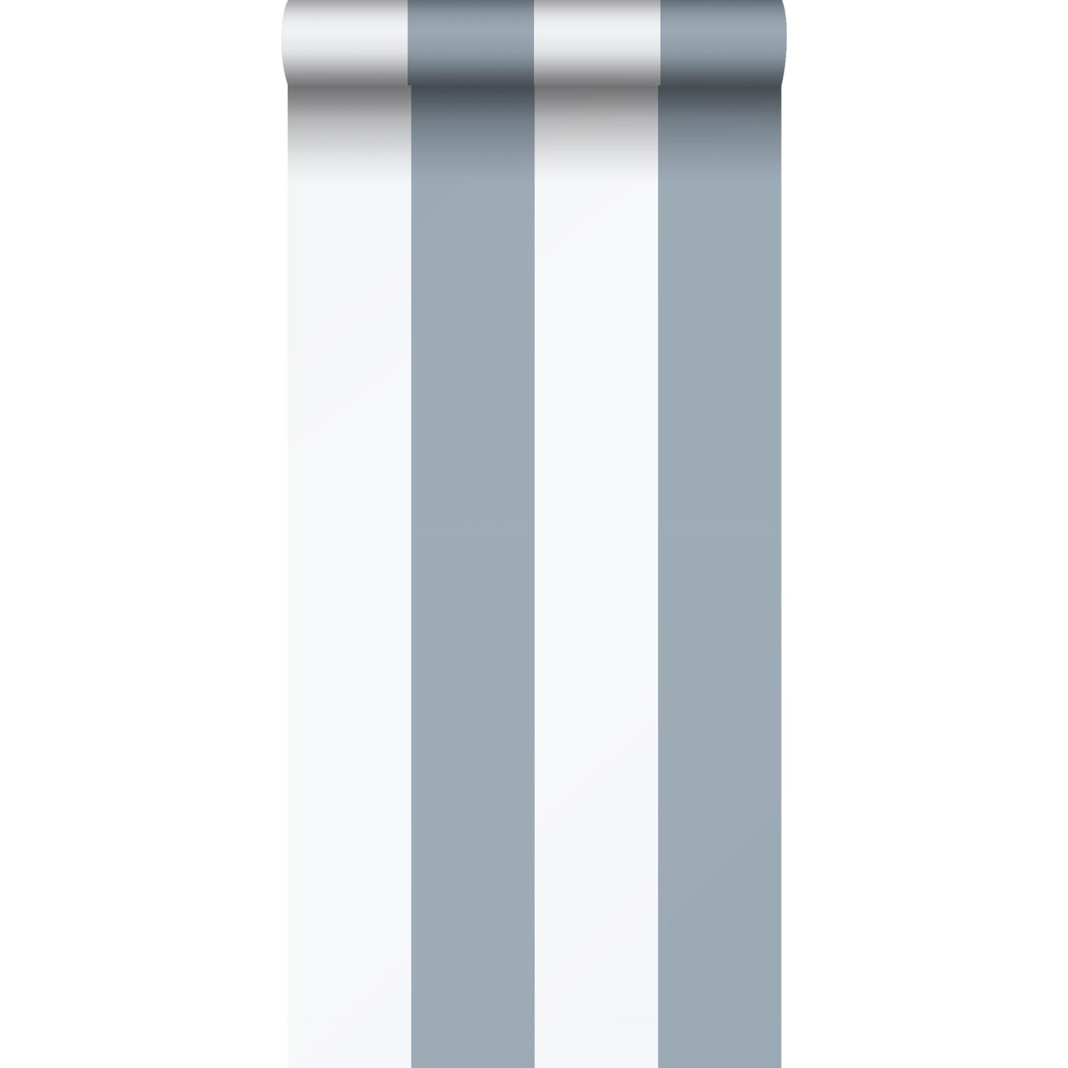 Sanders & Sanders Tapete Streifen Graublau und Weiß 53 cm x 10.05 m günstig online kaufen