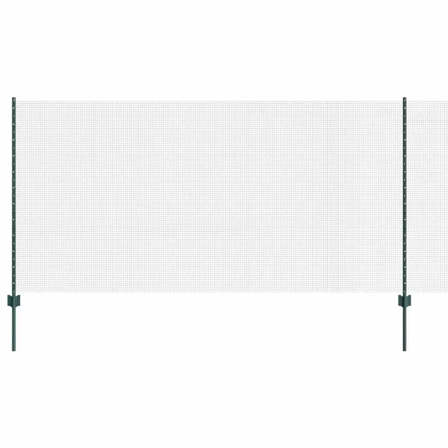 vidaXL Zaun mit Pfosten Grün 1,2 x 10 m Stahl und PVC 3336448 günstig online kaufen