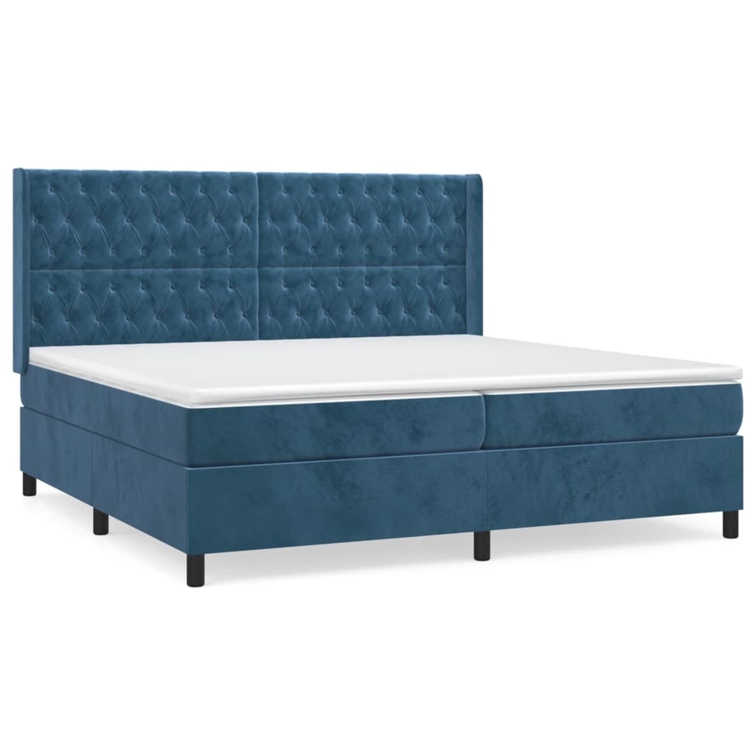 vidaXL Boxspringbett mit Matratze Dunkelblau 200x200 cm Samt1378757 günstig online kaufen