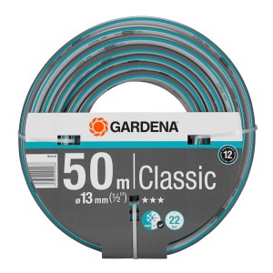 Gardena Gartenschlauch Classic, Ø 13mm, 50m, aufgerollt. Wasserschlauch für Gartenbewässerung.