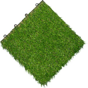 Florco Klickfliese in Rasenoptik, 30x30 cm, für Terrasse und Balkon.