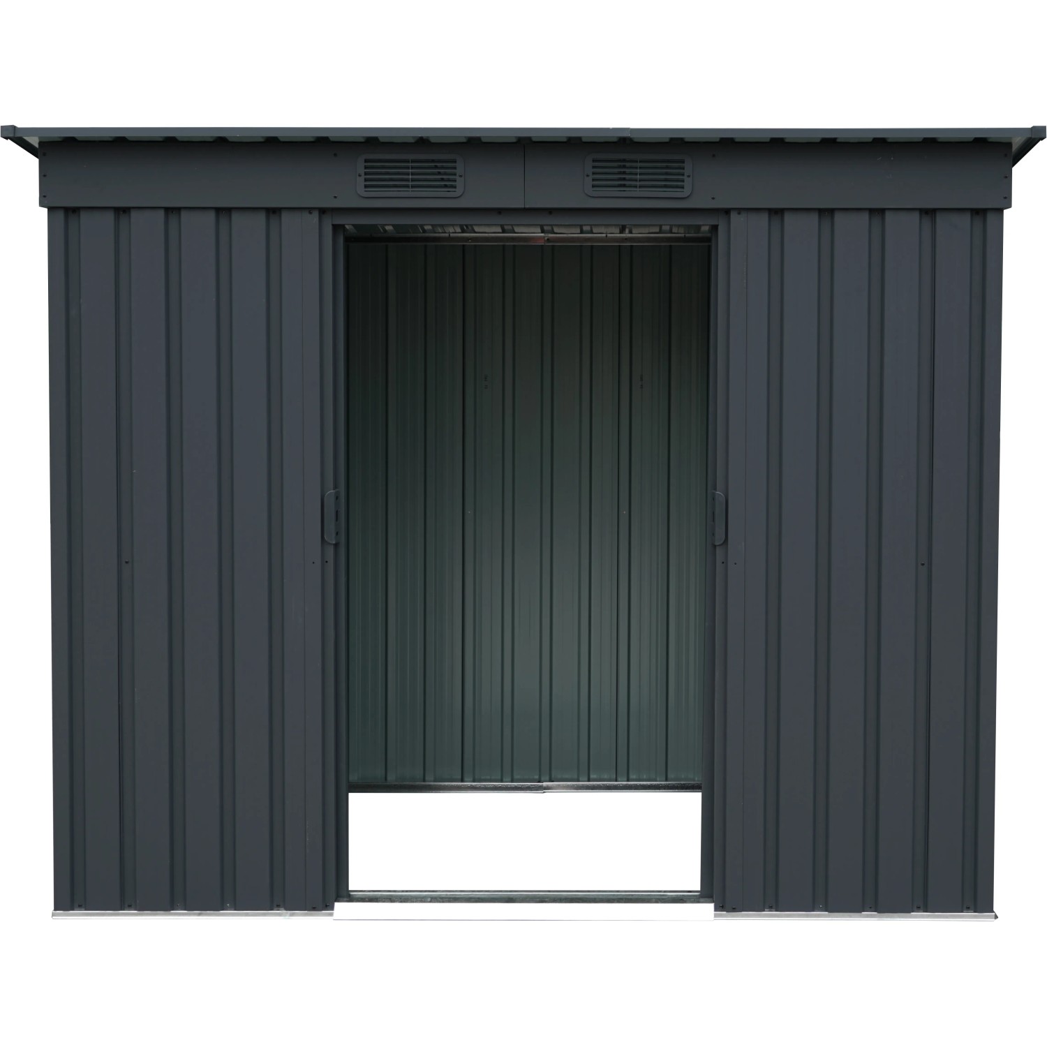 Pergart Metall-Gerätehaus Leipzig, anthrazit, 2 m², mit Schiebetür.