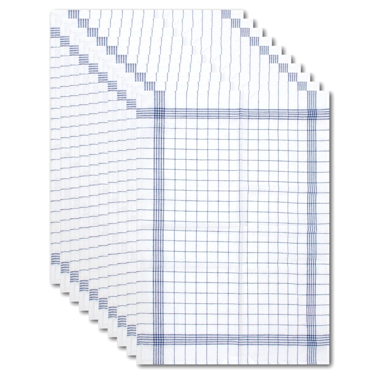 Dyckhoff Geschirrtuchset Karo Blau 50 x 70 cm 10-tlg.