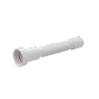 Weißer Alcadrain Flexschlauch A791 mit Kunststoffmutter, 6/4 x 40 mm, für Abwasseranschlüsse.