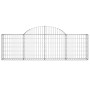 Set aus 6 vidaXL Gabionen mit Hochbogen, 200x30x60/80 cm, aus verzinktem Eisen.