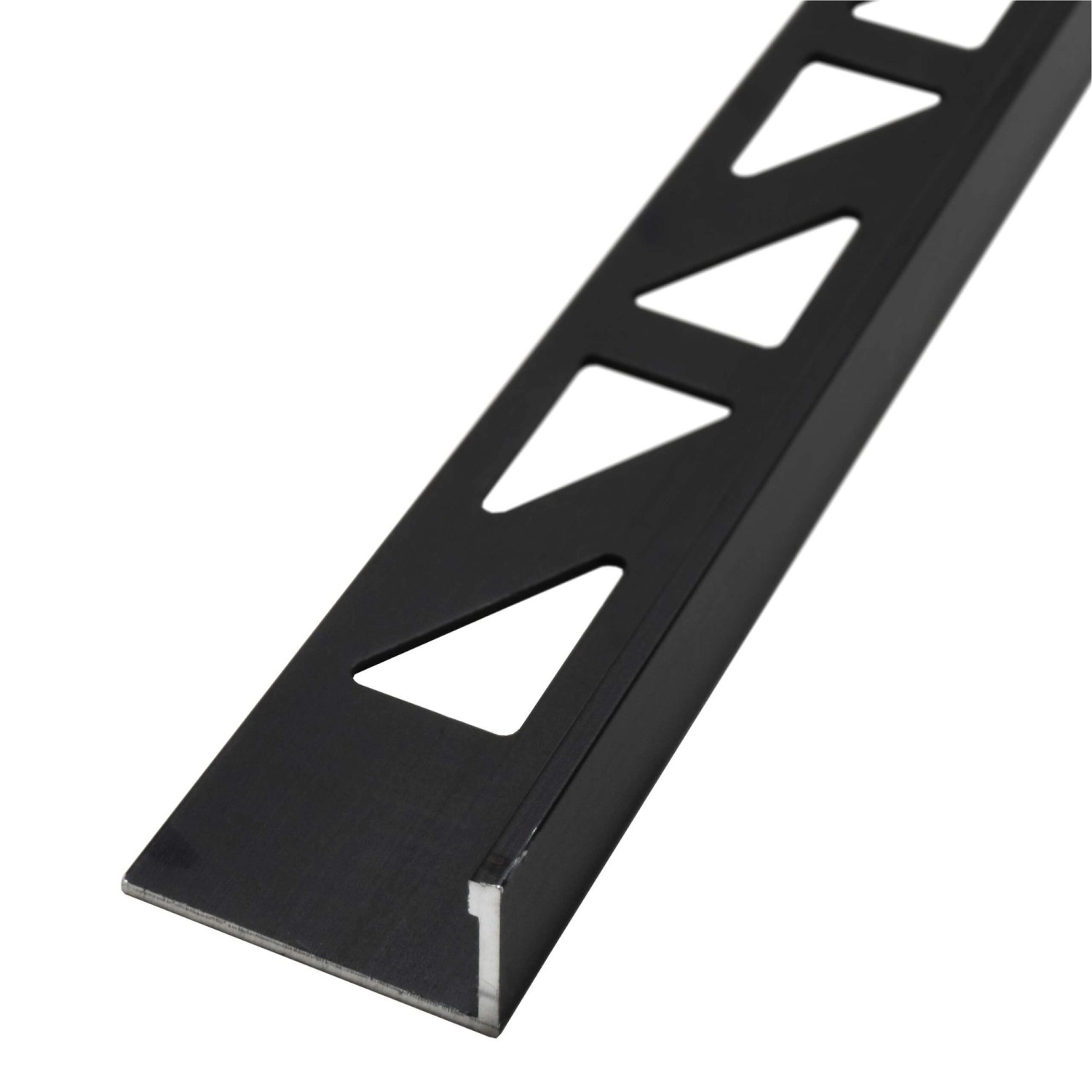 Dalsys Fliesenschiene Aluminium 2,5m x 10mm Winkelprofil Schwarz günstig online kaufen