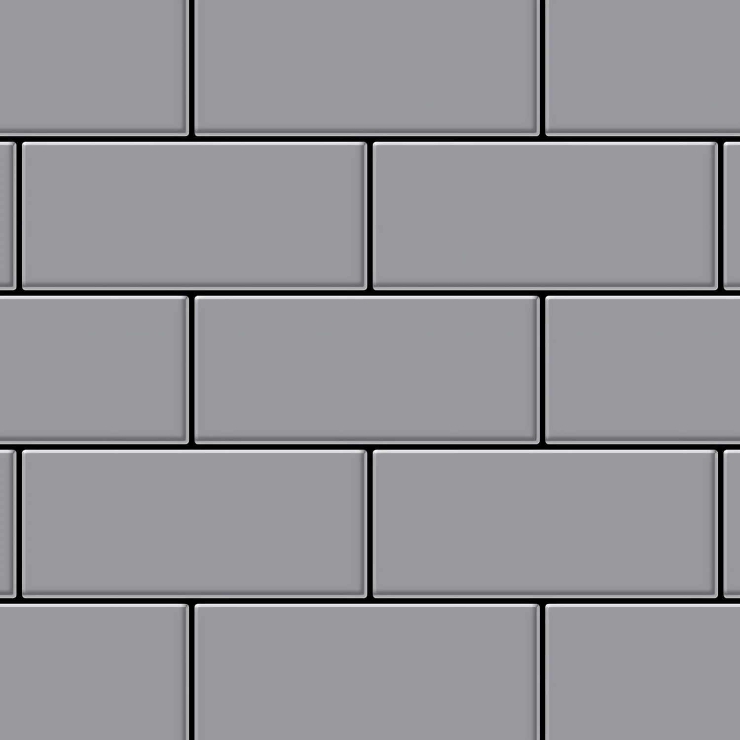 ALLOY Mosaik Fliese Massiv Metall Edelstahl Matt Grau 1,6mm Stark Subway-s- günstig online kaufen