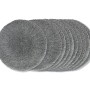 Zehn graue, runde Mikrofaser-Ersatzpads für Lifenaxx LX-055 Fenstersauger.