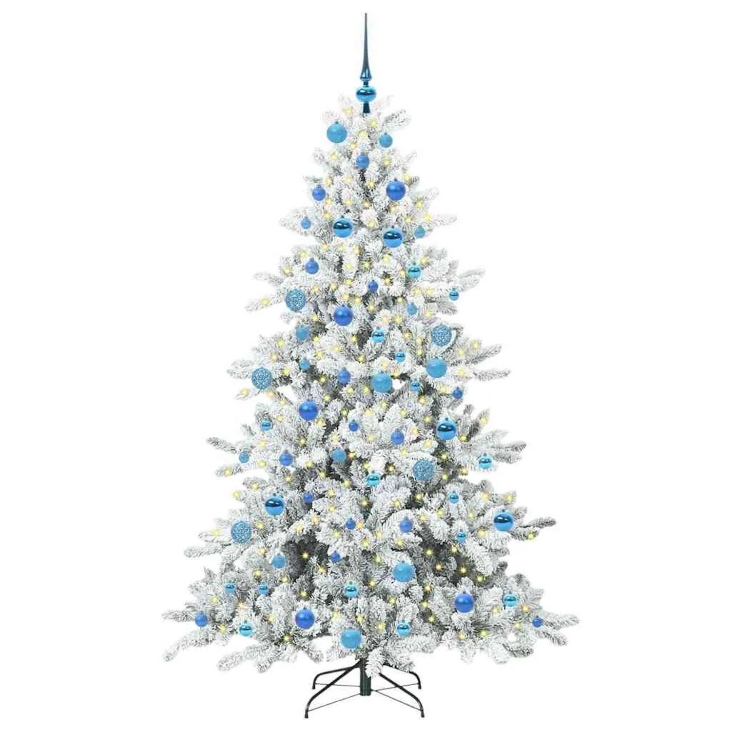 vidaXL Künstlicher Klappbarer Weihnachtsbaum mit 300 LEDs 180 cm PVC 3397725