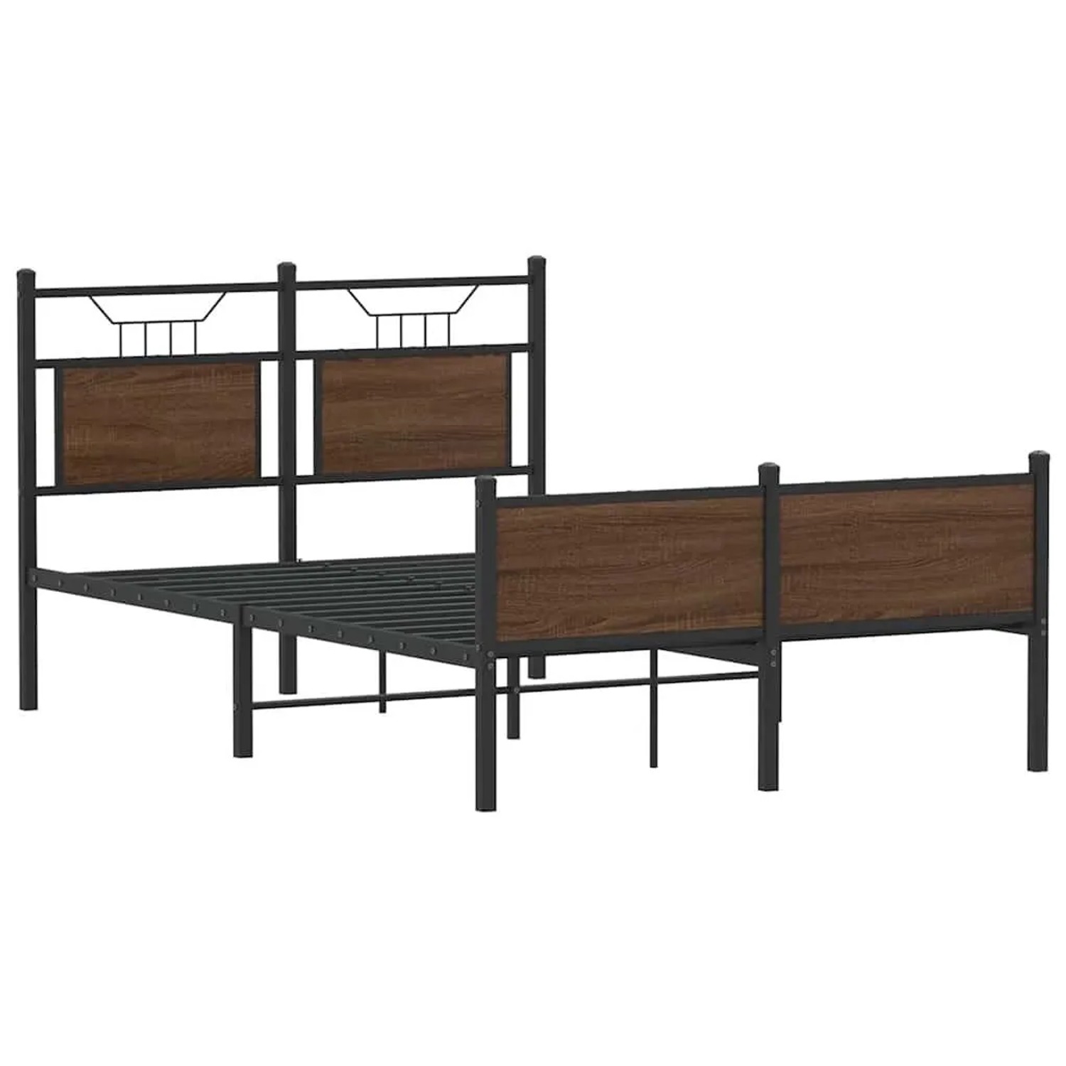 vidaXL Bettgestell Ohne Matratze Braun Eiche 120x190 cm Holzwerkstoff 41070 günstig online kaufen
